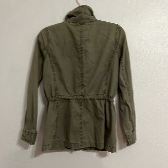 VTG Madewell SZ  S Army Green Zip Utility Camp Chinch Waist Steampunk Jacket - Picture 5 of 8